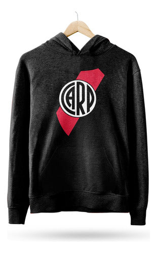 Tienda Kraken Buzo Canguro River Plate Escudo Simple En El Pecho Negro 0