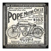 #18 - Vintage Frame 30 X 30 Cm / Motorcycle Sign / Not Metal 0