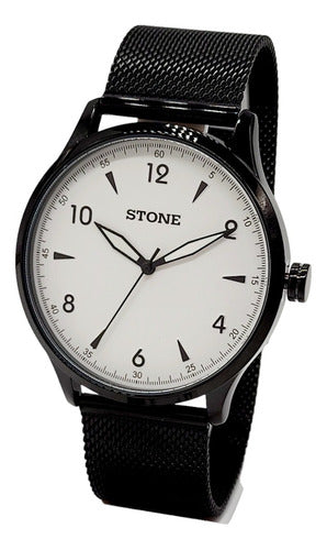 Reloj Stone Hombre Original Malla Tejida Garantia Oficial!! 0