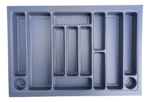Plastic Drawer Organizer Tray 72 x 48 cm Gray 0