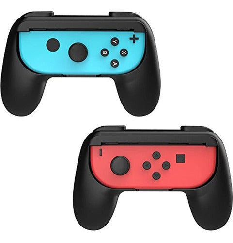 Eimgo Nintendo Switch JoyCon Grips - Wear Resistant Handle (2 Pack, Black) 0