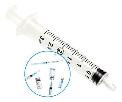 Disposable Hypodermic Syringes 3ml Euromix Box of 100 Units 0