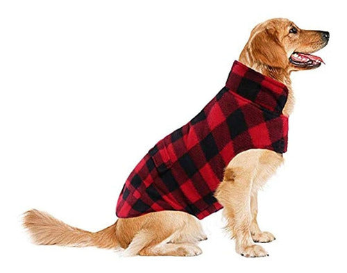 Asenku Winter Dog Coat, Reversible Dog Jacket in Plaid 0