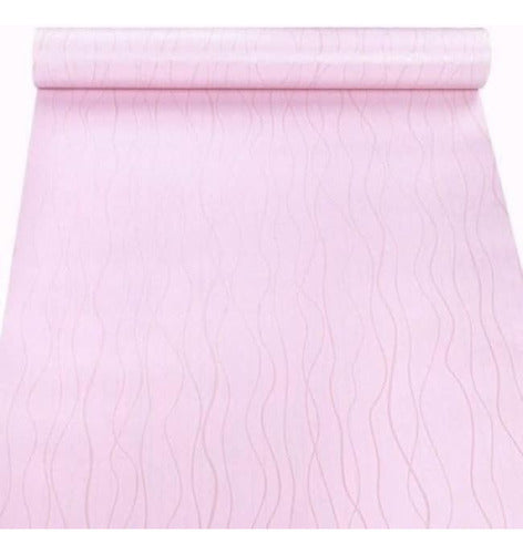 Le Monde Pink Waves Adhesive Wallpaper 0