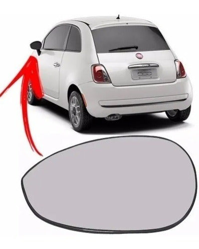 Giving Mirror Glass for Fiat 500 Linea Punto 2014 2015 2016 2017 2018 1