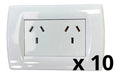 Sica Double Outlet Light Switch Up to 20 Amps Pack of 10 By E631 0