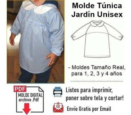 Molde Túnica Jardín | Sizes for 1-2-3-4 Years 1