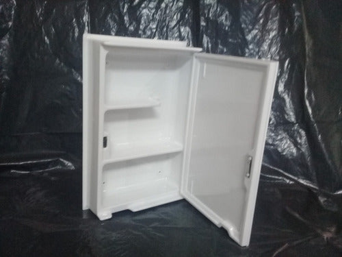 Empty First Aid Kit N° 16 - Hanging Cabinet with Mirror and Shelves - White Plastic - elboticario 1