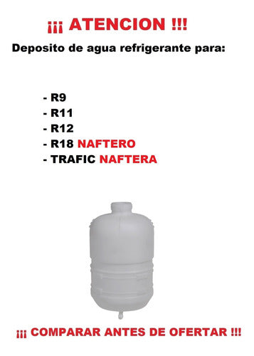 Renault Water Tank for R9 R11 R12 R18 Trafic Gasoline Models 1