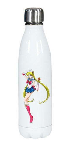 White Stainless Steel Bottle - Sailor Moon 0