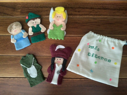 My Bag Finger Puppets Peter Pan X4 + Storage Bag 1