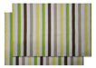 Bacati Cuna Sábanas Ajustables, Mod Stripes Verde/amarillo/c 0