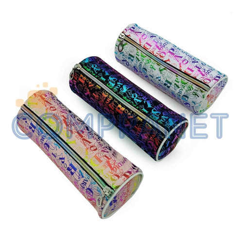 School Tube Pencil Case, Printed, 3 Colors, 11189 5