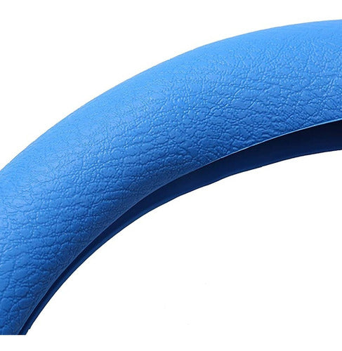 Blue Silicone Steering Wheel Cover 3 Button Key Peugeot Blade 3