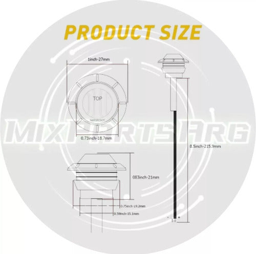 Mixpartsarg Amber LED Courtesy Light (Trailer, Trucks) 24 Volt 7