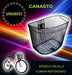 Canasto Para Bicicleta Grande Color Negro Con Varilla - 2