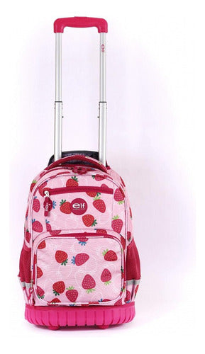 Elf School Backpack with Trolley - Strawberries 1 Division I6439A PG 0