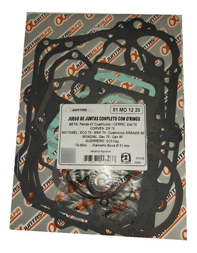 Complete Engine Gasket Set for Motomel Max 70. By Panther Motos 1