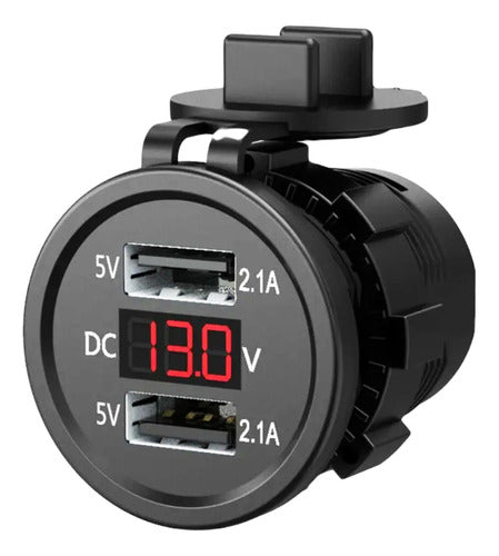 USB Charger Voltmeter 5V 2.1A 12V DC Continuous (Choose LED) 0