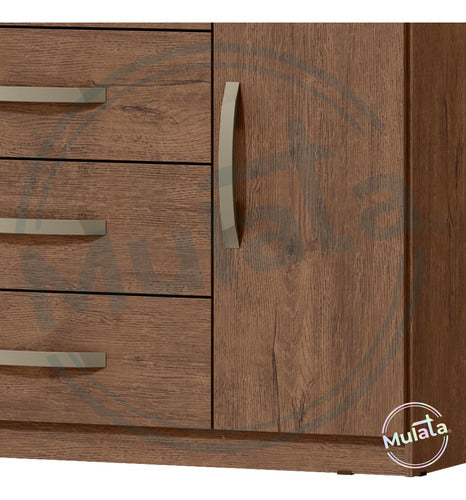 Mulata Comfortable Dakar Dresser with 4 Drawers and 1 Door 3