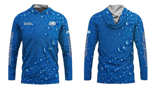 Nuevo Milenio Fishing Hoodie Drops Model + Neck 0