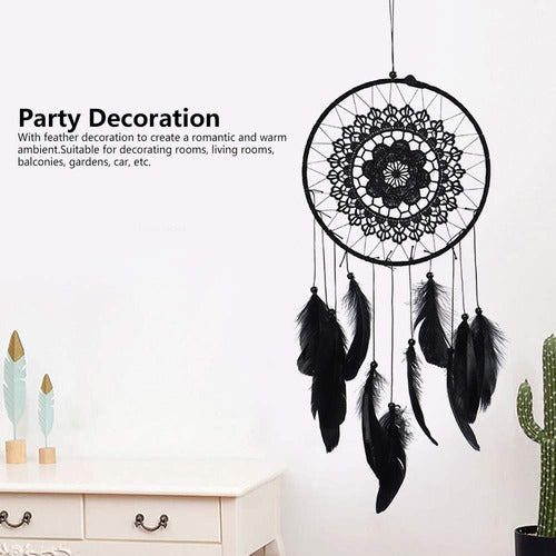 Natudeco Wall-Mounted Dreamcatcher with Feathers 1