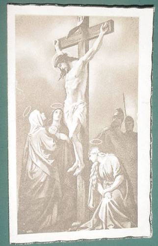 Necrologica Religion Tarjeta Cristo Crucificado 1949 0