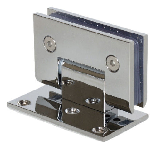 Generic Chrome Glass/Wall Hinge 90° Offset For Shower Enclosure 1