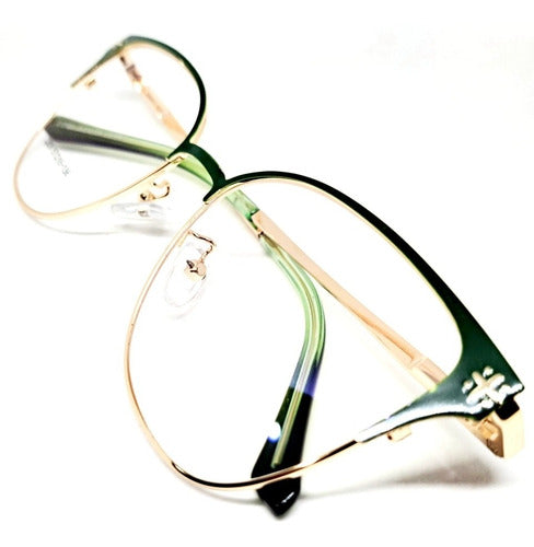 Sofy July Cat Eye Glasses with Thin Gold Metal Frame 6