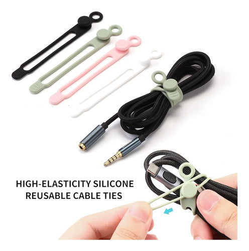 [20parque] Umust Silicone Cable Ties,reusable Cable Manageme 3