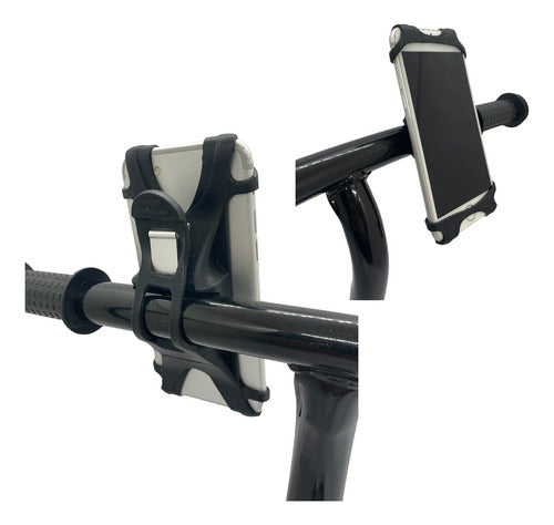 Soporte Celular Bicicleta Monopatin Moto Universal Silicona 0