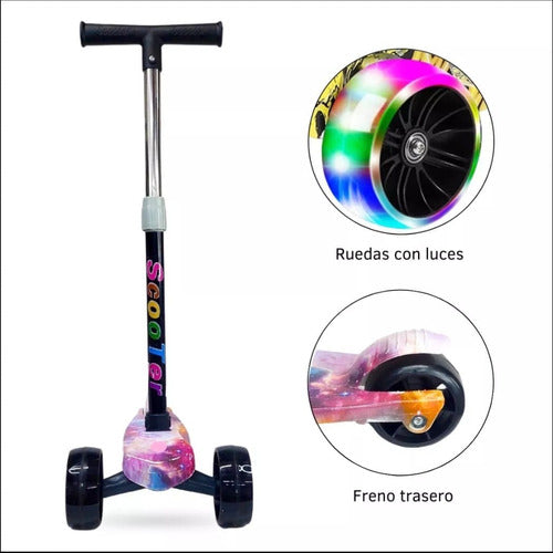 OSR Kids' 3-Wheel Foldable Scooter with Lights 3