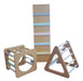 Montessori Sensory Plaza: Cube + Triangle + Slide Painted 0