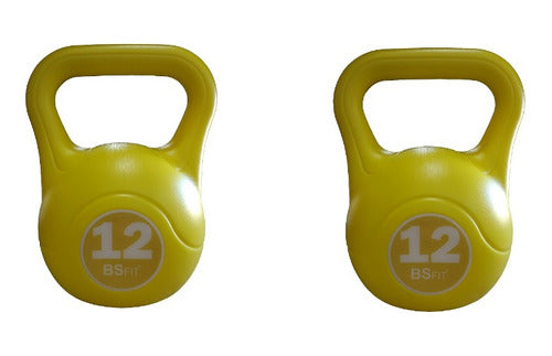 BS Fit Kettlebell Plastic 12kg Set of 2 0