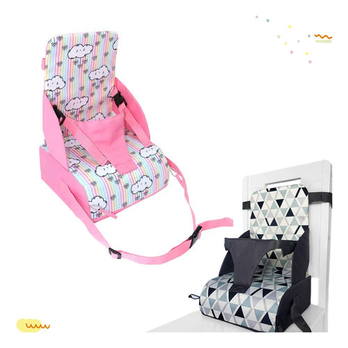 Portable Folding Baby Booster Seat Bag with 3-Point Harness - Krokus 20