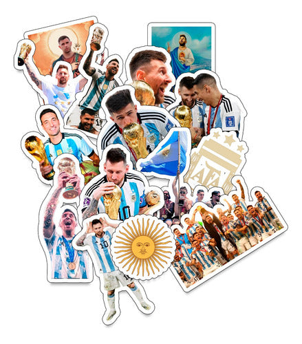 World Cup Messi Argentina Stickers Set - Deco Thermo Cell Mate 6