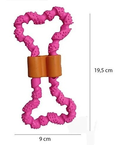 Oasis Large Pink Braided Bone Chew Toy for Pets 5