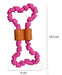 Oasis Large Pink Braided Bone Chew Toy for Pets 5