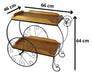 Carrinho Bar Com Rodas Aparador De Madeira Ferro Com Rodas 3