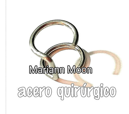 Mariann Moon 2 Aro Bidu De Acero Quirúrgico 316L 2