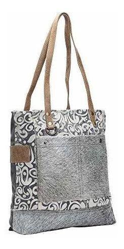 Myra Bag Women's Tote Bags El Gitano Recycled Canvas and Genuine Leather 1