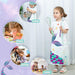 WERNNSAI Mermaid Apron Set - Waterproof Cooking Aprons for Kids 2