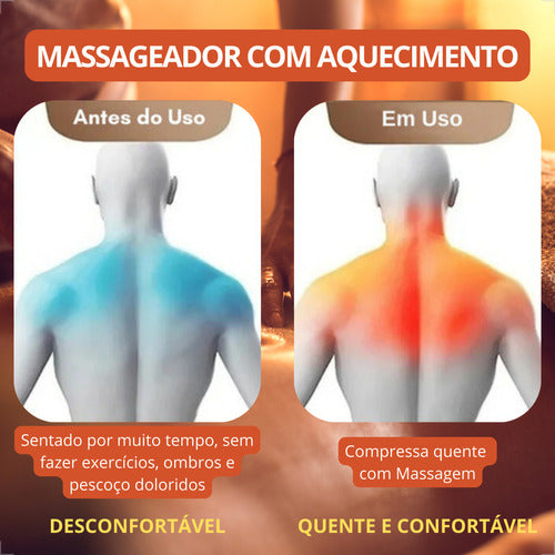 Colete Massageador Shiatsu Pescoço Ombros Cervical Compacto 2