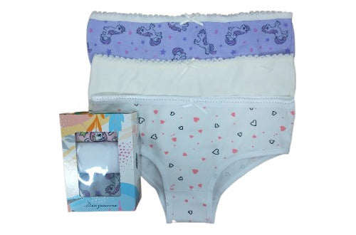 Girls' Underwear Gift Box x 3 Sizes 4 to 12 Art 4023 by Dime Quien Eres 1