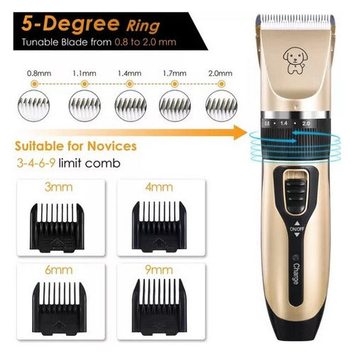 Pet Hair Clipper Rechargeable Wireless Dog & Cat Grooming Set 2