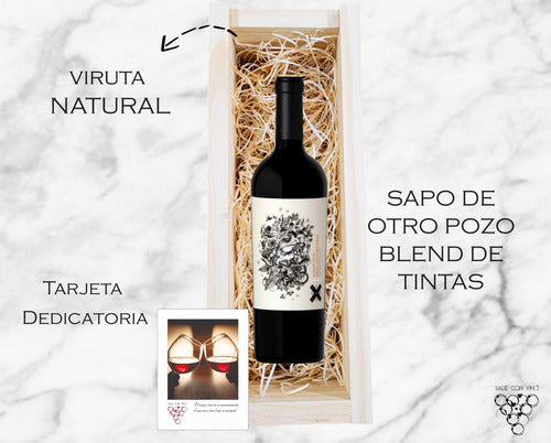 Box Madera Vino Sapo De Otro Pozo Caja Grabado Personalizado 1