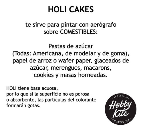 Colorantes Líquidos Holicakes Y Cepillos Para Aerógrafo 4