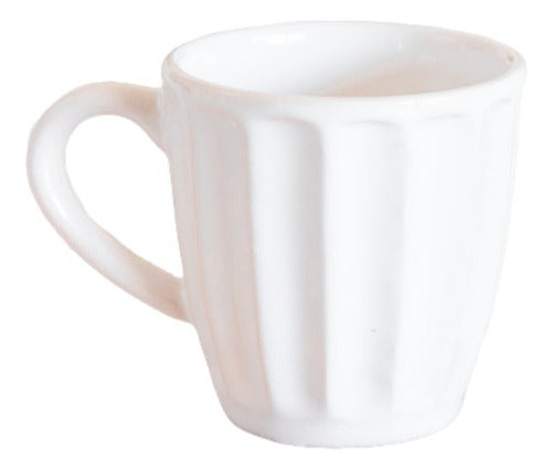 Generic Set of 6 Double Vanilla White Coffee Mugs 150cc 0