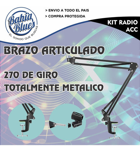 Kit Combo Brazo Articulado + Shockmount Araña Cuo 3