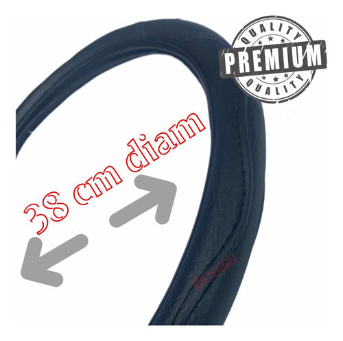 Cubre Volante Premium Negro Auto Fiat Ford Renault 37/39 Cm 2